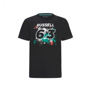 Mercedes AMG Petronas 22 George Russell #63 Tee - Black