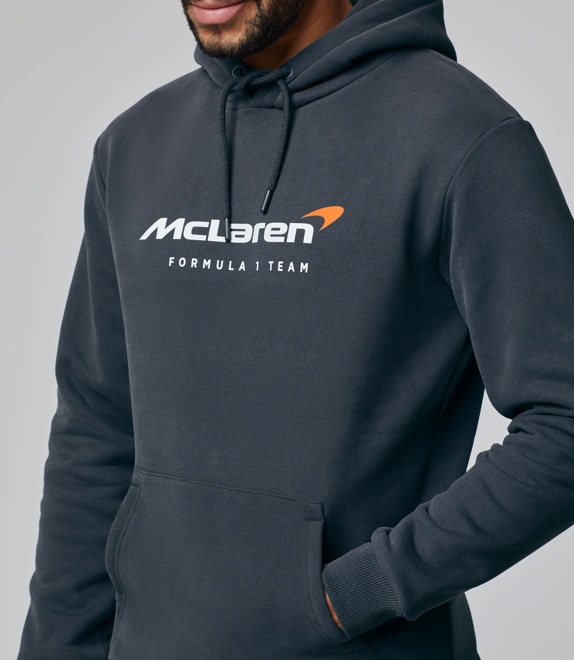 McLaren Sweatshirt F1 Team Norris Piastri Hoodie Core Essentials Phantom  Grey - men