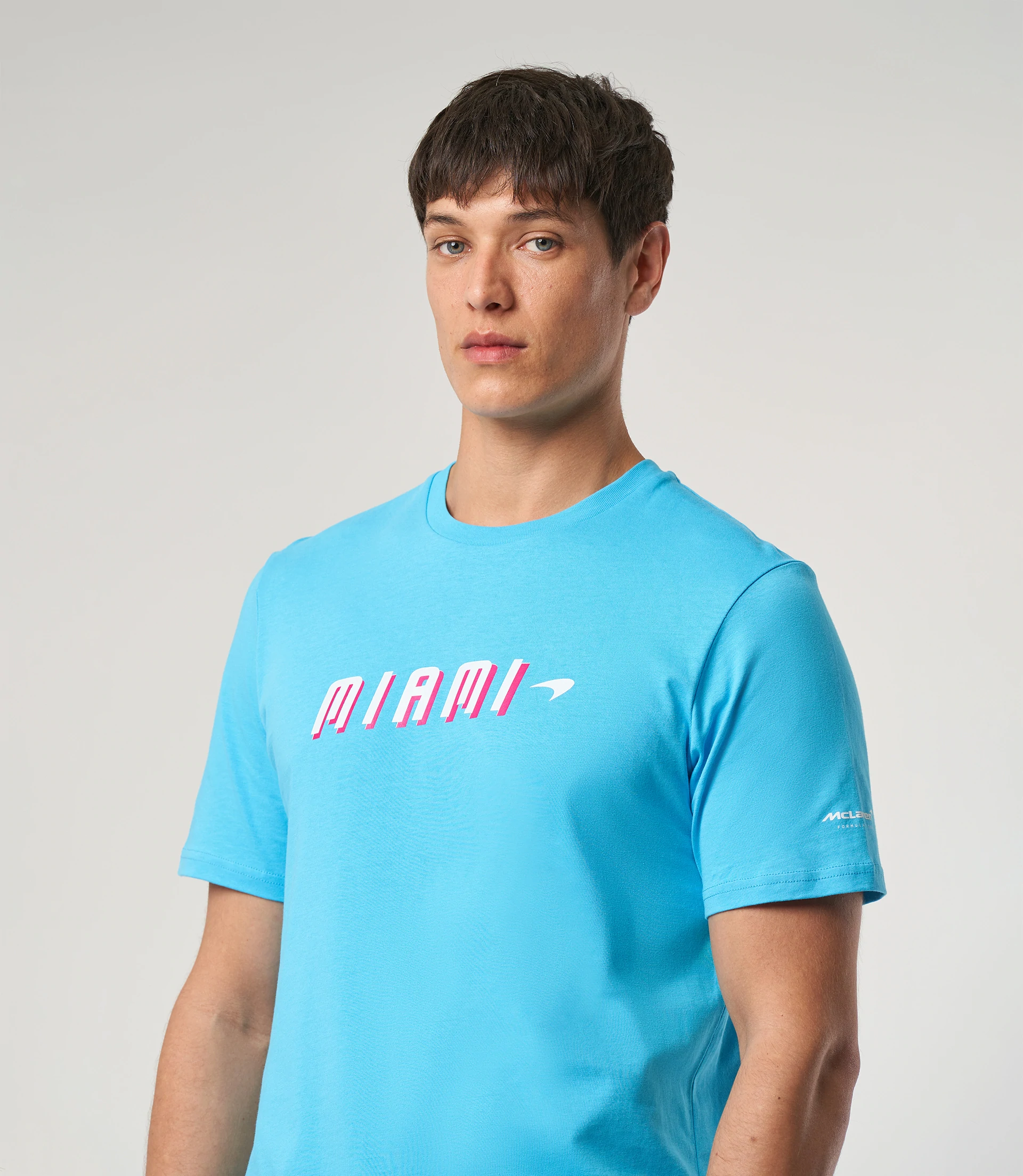 McLaren Miami Neon Logo T-Shirt - Vice Blue - Kids