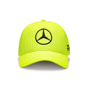 Mercedes AMG Petronas 23 Lewis Hamilton Driver Cap - Neon Yellow