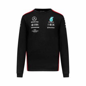 Mercedes AMG Petronas 23 Mens Long Sleeve Driver Tee - Black