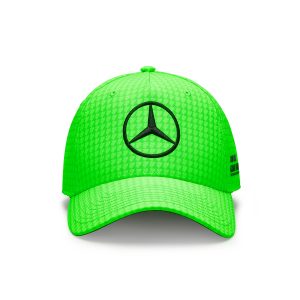 Mercedes AMG Petronas 23 Kids Lewis Hamilton Driver Cap - Neon Green