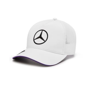 Mercedes AMG Petronas 24 Lewis Hamilton Trucker Cap - White
