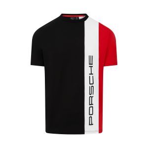 Porsche Motorsport 24 Mens Stripe Tee Shirt  - Black