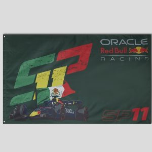 Red Bull Racing 24 Sergio Perez Large Fan Flag