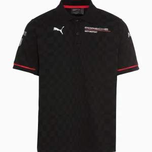 Porsche Motorsport 25 Mens Team Polo Shirt  - Black