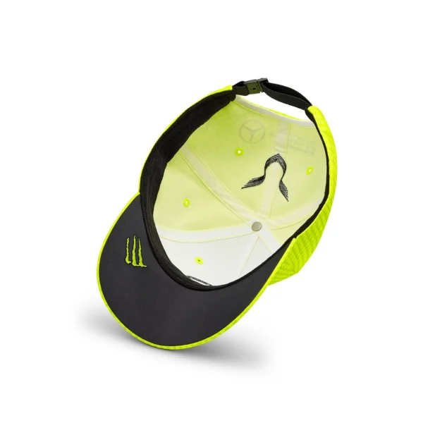 Mercedes AMG Petronas 23 Kids Lewis Hamilton Driver Cap - Neon Yellow - Image 4