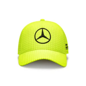 Mercedes AMG Petronas 23 Kids Lewis Hamilton Driver Cap - Neon Yellow
